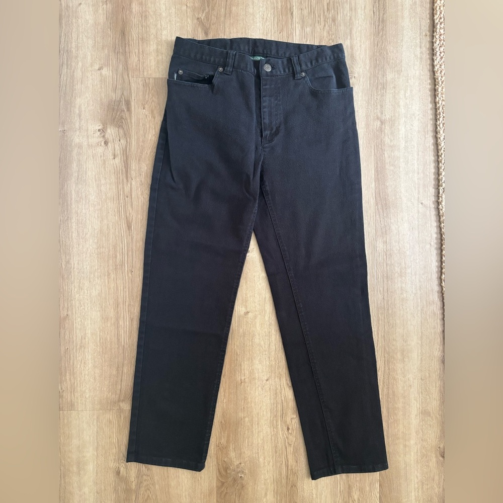Ralph Lauren Jeans Black Straight Leg Women’s 8